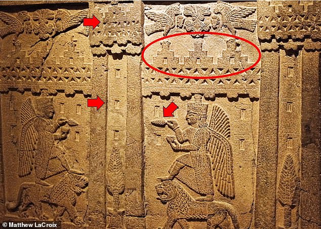 Another nearby site, Kefkalesi, provides one of the clearest examples of these recurring symbols in stone. Circled are step pyramids. The top is pointing to an inverted pyramid, and the center is highlighting a T