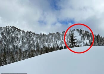 Perrys Peak at 8320ft. The site of the avalanche that occurred on Tuesday February 17, 2026