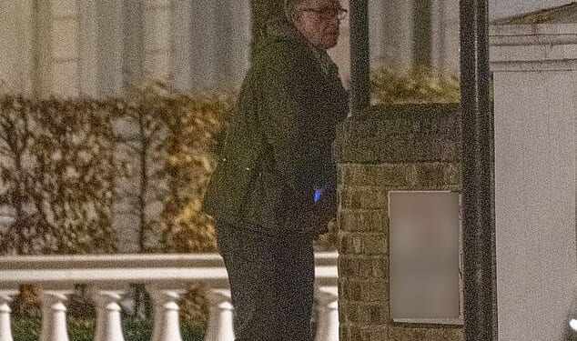 Peter Mandelson was caught relieving himself against a garden wall after a late-night visit to George Osborne's Notting Hill home in November