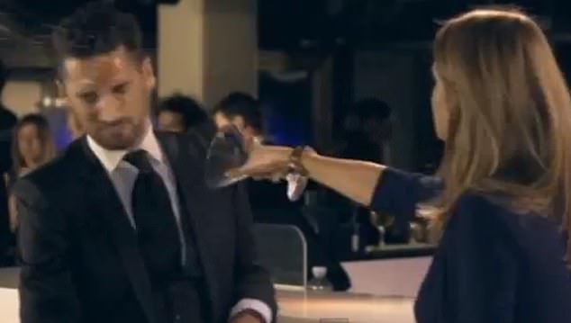 The famous scene from Made in Chelsea, when Millie throws a drink in Hugo's face