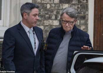 Lord Peter Mandelson condemned police for arresting him and claimed their action was prompted by a 'baseless' suggestion he was planning to quit Britain