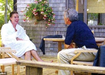 Lord Mandelson could have 'lost the plot' because he was 'in love' with Jeffrey Epstein (pictured togeter), a former minister has claimed