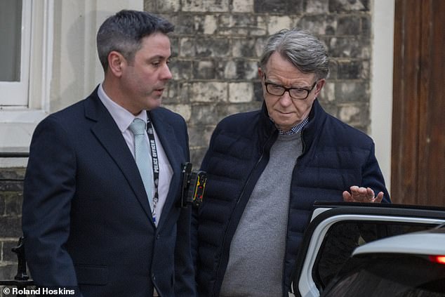 Lord Mandelson was held for around nine hours on Monday following his arrest on suspicion of misconduct in public office