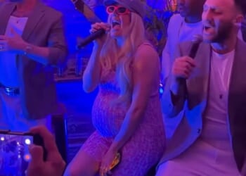 Ellie Goulding was treated to a baby shower by her celebrity pals in London on Saturday, ahead of welcoming her and boyfriend Beau Minniear's first child (with boyband Blue)
