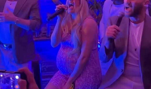 Ellie Goulding was treated to a baby shower by her celebrity pals in London on Saturday, ahead of welcoming her and boyfriend Beau Minniear's first child (with boyband Blue)