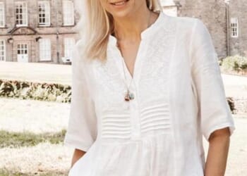 Lady Natalie Milbank pictured in Barningham Park estate in County Durham