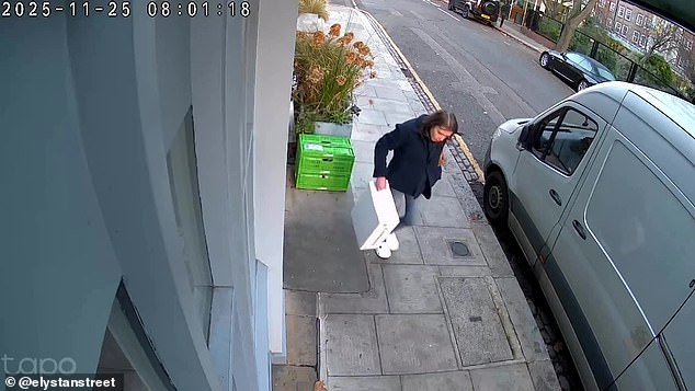 CCTV footage showed a thief dressed in jeans and slippers taking langoustines from a Michelin-starred restaurant