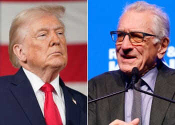 Actor Robert DeNiro, right, went on at length about his immense hatred for President Donald Trump.