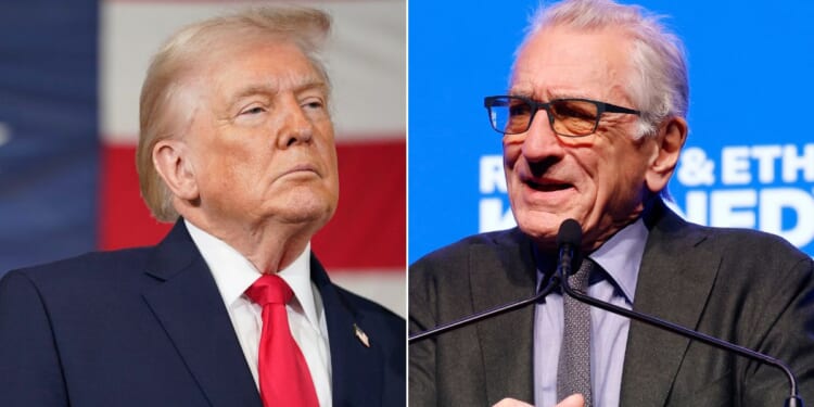 Actor Robert DeNiro, right, went on at length about his immense hatred for President Donald Trump.