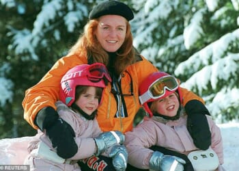 Sarah Ferguson and Princesses Eugenie and Beatrice in Verbier in 1997. The hardest to fathom bit of the new Epstein files release is Ferguson's decision to drag her young daughters into it, writes Sarah Vine