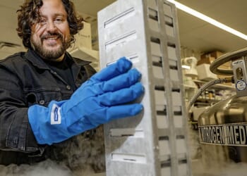 The BioVault will safeguard cryogenically frozen genetic material from multiple species to preserve genetic diversity. Pictured is Colossal Biosciences co-founder and CEO Ben Lamm
