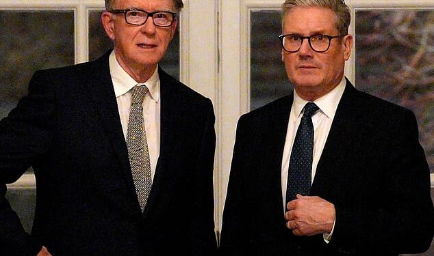 Sir Keir handpicked Lord Mandelson as US ambassador before being forced to sack him in September over his ties to paedophile Jeffrey Epstein, who died in 2019