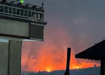 Unconfirmed footage appeared to show large explosions in Afghanistan on February 27