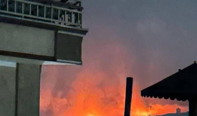 Unconfirmed footage appeared to show large explosions in Afghanistan on February 27