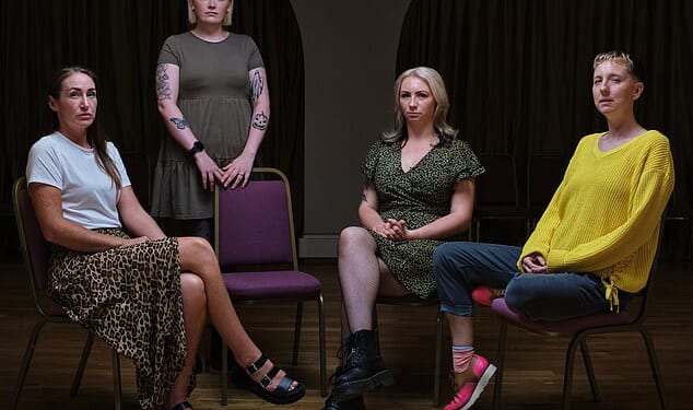 Aaron Swan's victims (from left) Shannon, Robyn, Jenni and Natalie in the BBC documentary