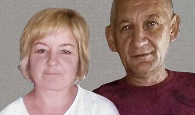 Valentyna Klochkov, 52, and her husband Valerii, 54, were attempting to escape Hrabovske in Ukraine's Sumy region when they were spotted from the sky and hunted down