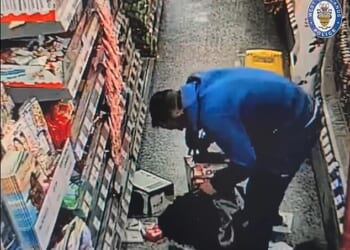 A chocolate thief in the West Midlands raids shelves, taking boxes of chocolates en masse