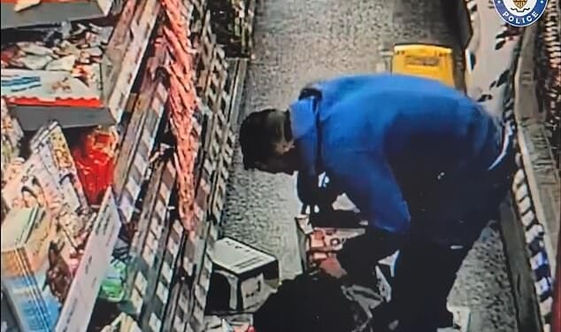 A chocolate thief in the West Midlands raids shelves, taking boxes of chocolates en masse