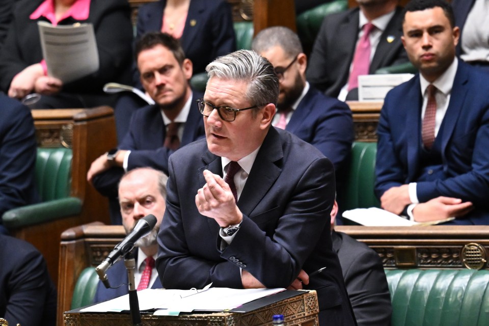 Prime Minister Sir Keir Starmer speaking during Prime Minister's Questions in the House of Commons.