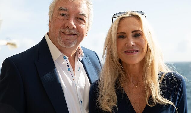 John Virgo, whose death was announced on Wednesday, pictured with his third wife Rosie Ries who he married in 2009