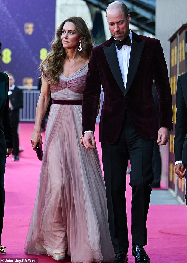 On Sunday Prince William, joined by Kate, told an audience at the EE BAFTA Film Awards he is 'not in a calm state'