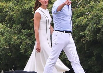 The Princess of Wales has revealed that her family have welcomed a new furry member (pictured with the Prince of Wales in Egham, 2022)