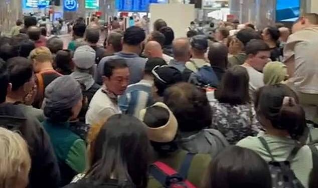 Chaos at airports across the Gulf, including Dubai (pictured), as Iran hit back with drone and missile strikes, stranding approaching 100,000 Brits in a region where 300,000 people from the UK live