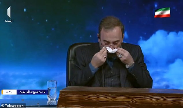 The anchor read aloud the statement that described Khamenei as a revered religious Islamic figure whose 'long dream of martyrdom became true'