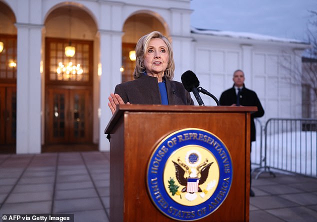 Hillary Clinton testified a day earlier and said lawmakers should ask Trump 'directly under oath about the tens of thousands of times he shows up in the Epstein files'