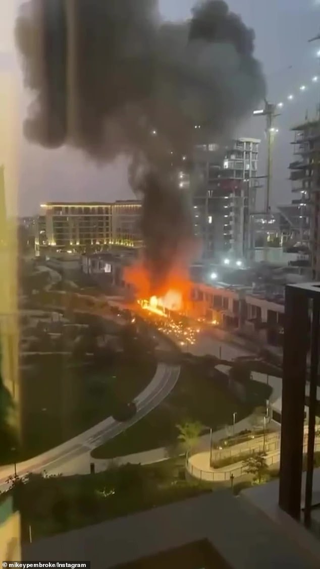 'I can confirm that Dubai has been hit. I've just heard about 20 explosions above my apartment building,' the 34-year-old said in a video shared to Instagram Stories on Sunday