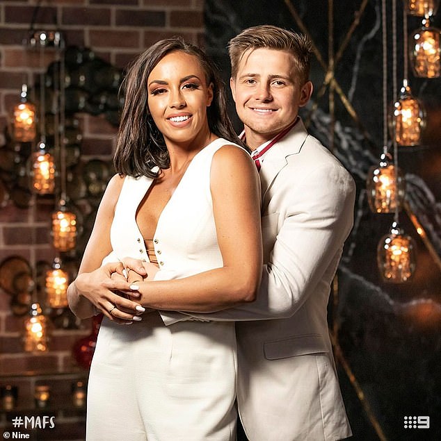 The former television groom was paired with Natasha Spencer on the reality dating series in 2020. Both pictured