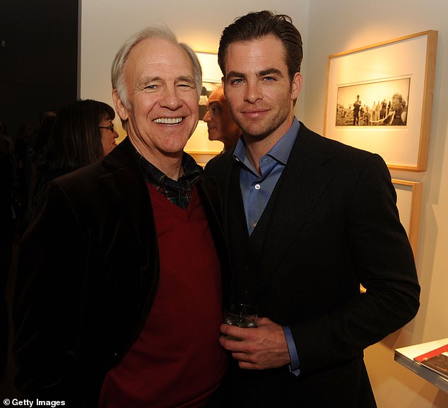 Pine's son Chris Pine has become a bona fide action hero with films like Star Trek and Hell or High Water; (Pine and Chris Pine in 2011)