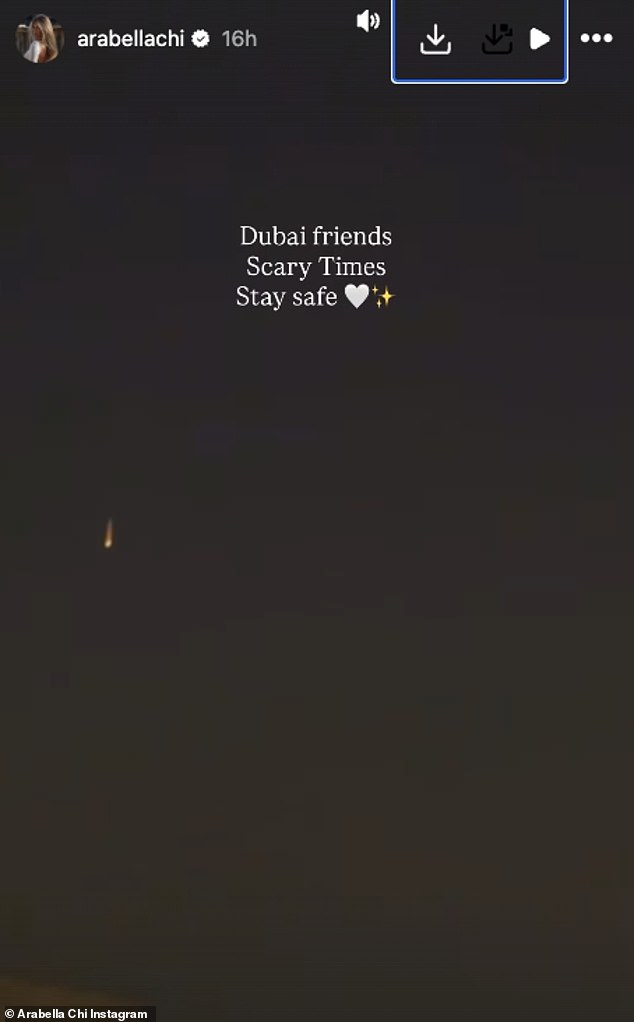 Reality personality Arabella has explained that her brother who was visiting her is now stuck in Dubai until the situation is resolved