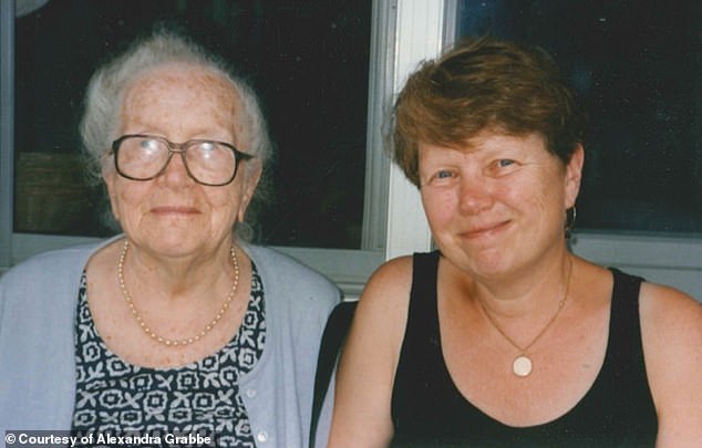 Grabbe with her mother - she assumed her visions were yet another complication of growing old