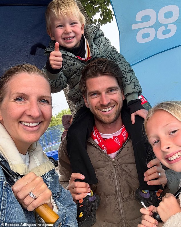 Adlington, 37, already shares son Albie, two, with her husband, as well as daughter Summer, eight, from her previous marriage with ex-husband Harry Needs