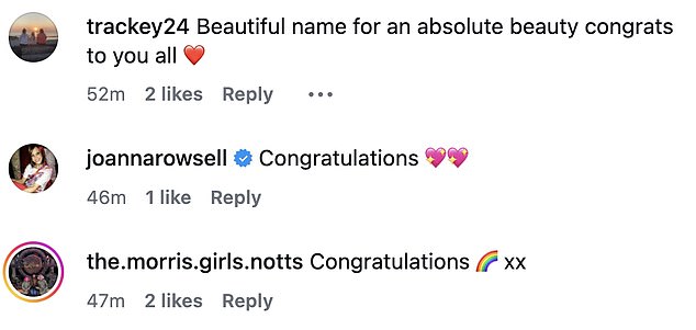 Fans and famous friends were quick to share their best wishes