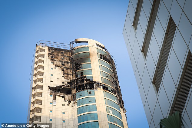 Iran has struck back by attacking residential buildings throughout the Gulf (Bahrain pictured)