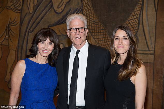 In a 2013 interview with the New York Post, she reflected on going through a 'rebellious' phase where she tried to distance herself from acting because of her father's fame (pictured in 2014)