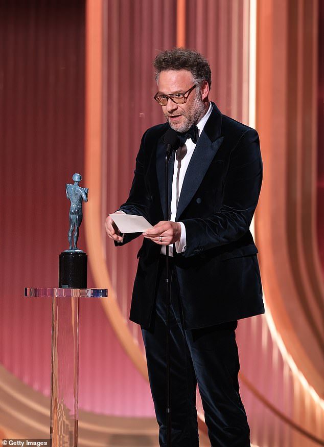 Her co-star Seth Rogen accepted the honor on her behalf as he shared a cute story about how the late actress would email him with script edits the morning of filming a scene