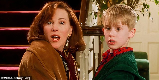 The actress became a household name playing Macaulay Culkin's mom in the first two Home Alone films; (pictured with Culkin in Home Alone )
