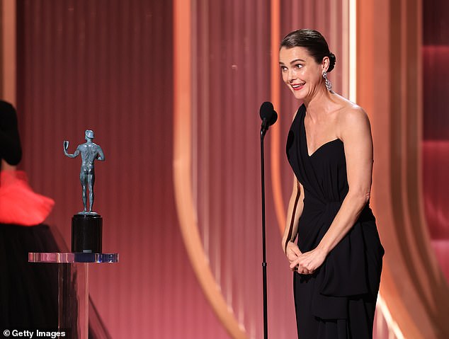 The 49 year-old actor earned the win in the Outstanding Performance by a Female Actor in a Drama Series for their work in Netflix's The Diplomat