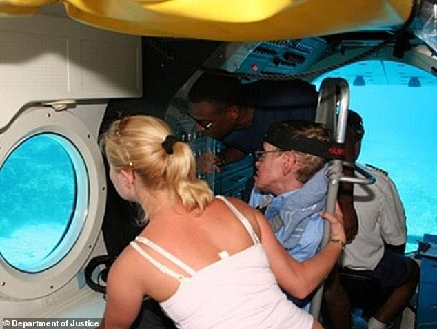 During the 2006 trip, Hawking was given a submarine tour of the seabed around Epstein's island. The paedophile modified the submarine especially for Hawking