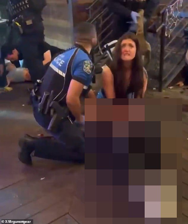 Patrons were seen in videos tending to the wounded with police officers, as victims screamed in pain