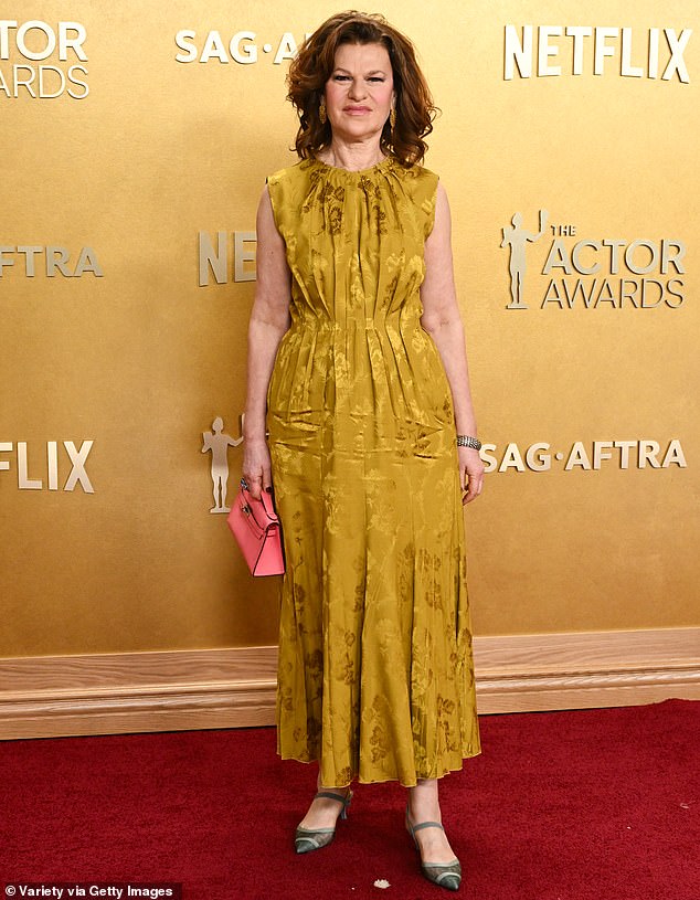 Meanwhile Bernhard was there because of her role in Marty Supreme, which was one of the nominees for Outstanding Ensemble Cast in a Motion Picture