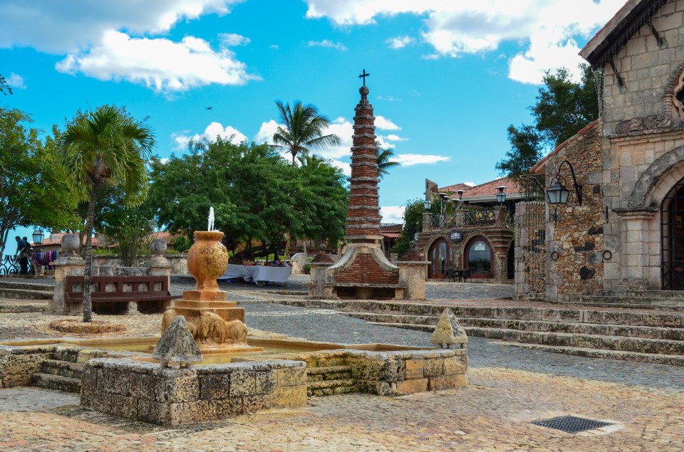 Courtyard at St. Stanislaus Church .