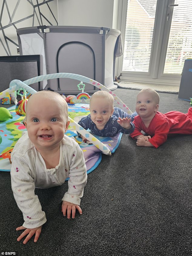 The couple welcomed three healthy babies: Nova, a girl, and boys Billy and Jasper