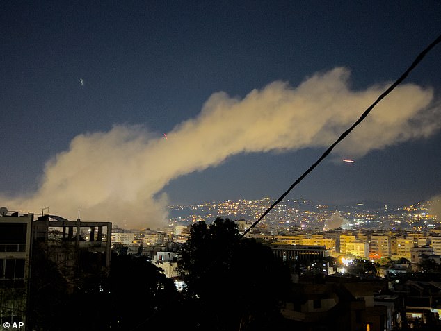 Smoke rises from Israeli airstrikes on Dahiyeh in the southern suburb of Beirut. Israel urged people in nearly 50 villages in eastern and southern Lebanon to evacuate ahead of retaliatory strikes after Hezbollah fired into Israel
