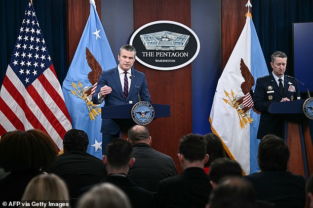 Hegseth also outlined the war goal of the mission in Iran, which did not include regime change