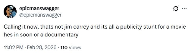 One fan suggested that Jim was deliberately trolling the public for a publicity stunt