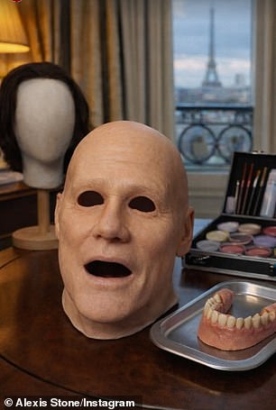 She added an image of a prosthetic face mask and false teeth and a 3D rendering which, while seemingly AI-generated, fooled plenty of celebrities